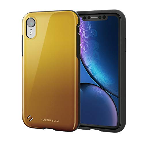 エレコム iPhone XR ケース 衝撃吸収 TOUGH SLIM リングストラップ付き オレンジ PM-A18CTS2DR