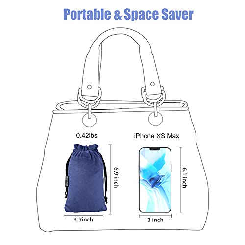 Extra-Compact Inflatable Travel Pillow For Airplane, 100% Soft Velvet Inflatable Neck Airplane Pillows With 3D Eye Mask And Earplugs For Adults Kids, Best Travel Essentials For Traveling Camping(Blue) #TOP2