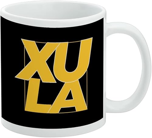 Vista 450 de Taza de cerámica con el logotipo principal de la Universidad de St. John, taza de regalo novedosa para café, té y bebidas calientes, 11oz, blanca