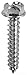 L.H. Dottie HWSMS101 Sheet Metal Screw, Hex Washer Head, Slotted, 10 by 1-Inch Length, 5/16-Inch Hex, Zinc Plated, 100-Pack