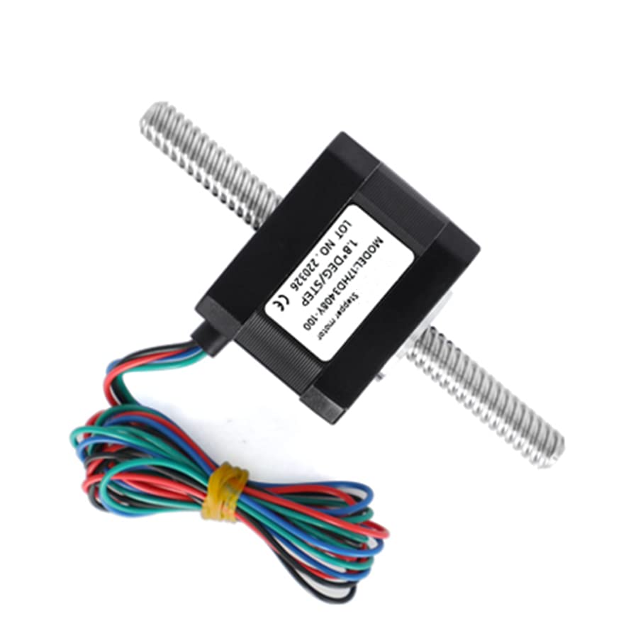 NEMA 17 Non-Captive Stepper Motor Through Shaft 34mm Stepping Motor with 200mm T8 Lead Screw (42HS34-200T88)
