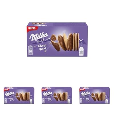 Milka Choco Finas Galletas con Chocolate con Leche de los Alpes 126g Paquete de 4