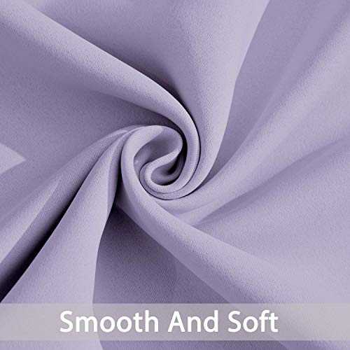 Yakamok Extra Wide Blackout Curtain for Sliding Glass Door, Grommet Thermal Insulated Room Divider Curtain 100W x 84L inch, Room Darkening Patio Curtain,8.3ft Wide x 7ft Tall, 1 Panel,Lilac