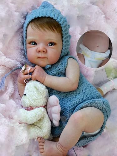 Zero Pam Muñecas Bebe Reborn Niña, Reborn Silicona Cuerpo Complet-48CM Muñeca Bebe Re Born Realista, Bébé Reborñ Silicona Cuerpo Completo con Accesorios