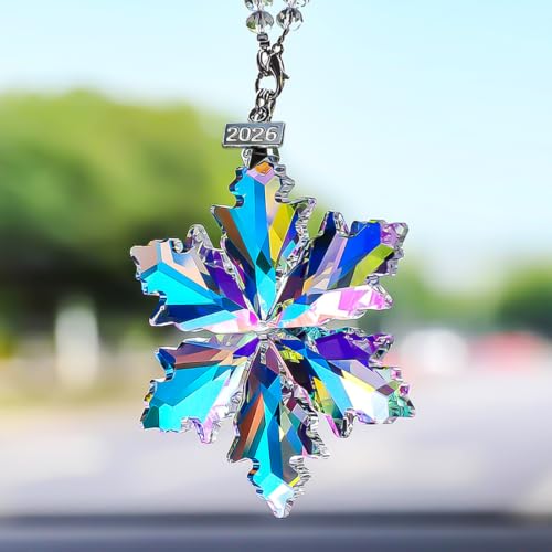 2026 Christmas Ornaments,Crystal Snowflake Beautiful Ornament for Tree — view 4