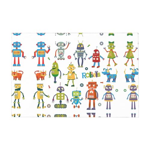 Nappe table fête rectangulaire robot pour grand dîner - 6