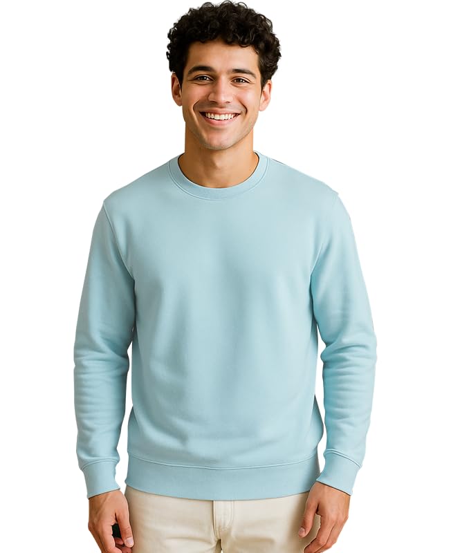 Image of Sleepynuts Men's Full Sleeve Round Neck Fleece Sweatshirt
