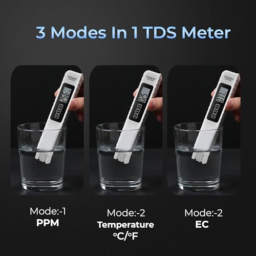 Image of Digital TDS Meter for Water Testing | Accurate TDS, EC & Temperature Tester | Water Quality Tester for RO Water Purifier, Drinking Water, Aquarium & Hydroponics | Extra Battery Included