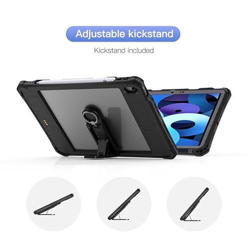 Funda impermeable iPad Air 5 con cordon y soporte para lapiz 7