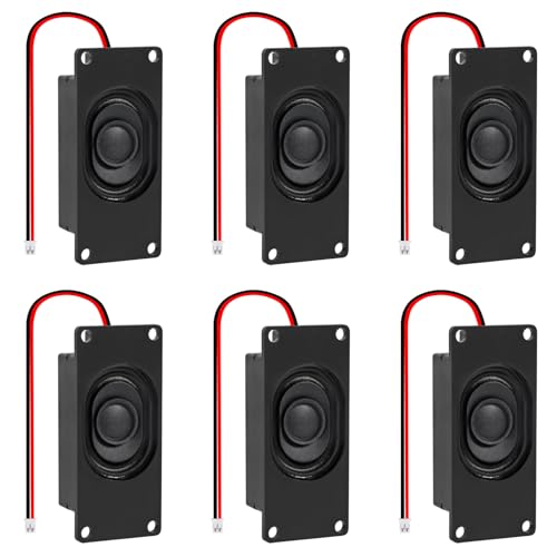 AITIAO 6PCS 3 Watt 4 Ohm Mini Speaker With JST-PH2.0 Interface for Small Electronic Projects, Advertising Machines, LCD TV Monitors