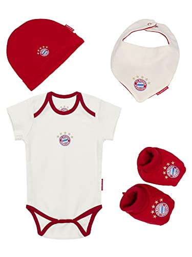 FC Bayern München Geschenkset | Geschenkbox | Baby | Weiß | 4-teilig