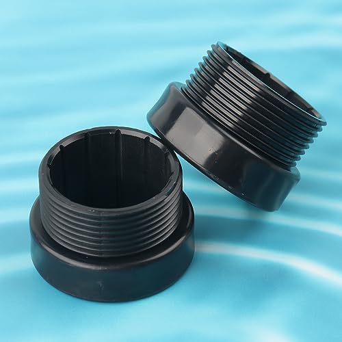 Xiboya textile 4pcs Pool Umbrella Stabilizer Adapter Threaded Adapter Sleeves Pool Umbrella Sleeve Umbrella Pole ONLY Fits for Outdoor Patio Deck 1 3/4\" Umbrellas Insert (Black)