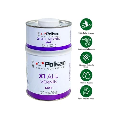 X1 All Vernik Mat Şeffaf Çift Bileşenli 0.6 Kg