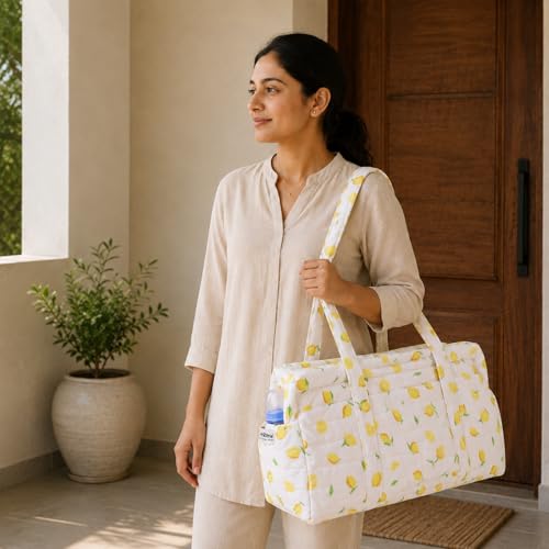 Image of MOM'S HOME New born Baby Organic cotton Travel Bag- Diaper Multipurpose Carry bags for Mothers | Pack -1 |