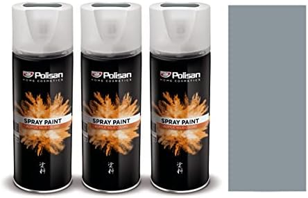 Polisan Spray Paint | Anthracite Grey | Perfect for Radiator, Plastic, Fabric, Metal, Wood, Bike, Marking | 2 x 400ml | RAL 7016 | Double Pack