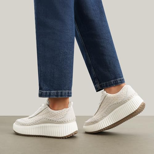 Image of DREAM PAIRS Women Chunky City Tweed Comfortable Casual Platform Fashion Sneaker