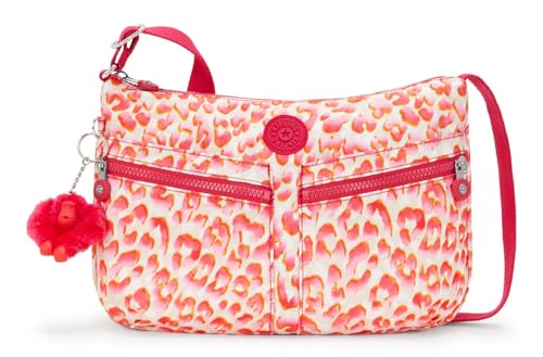 Kipling IZELLAH Mittelgroße Umhängetasche, Latin Cheetah (Rot)