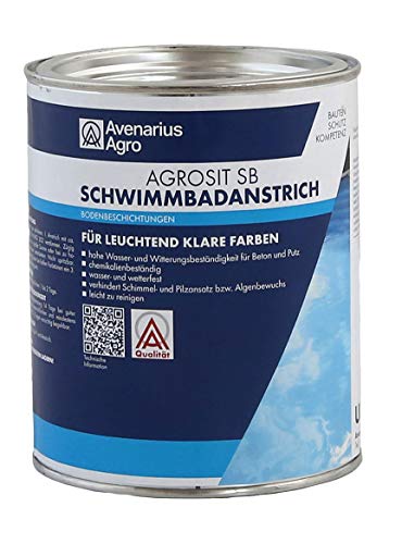 Agrosit SB Schwimmbadfarbe hellblau Schwimmbeckenfarbe für Beton (1 Kg) Cover