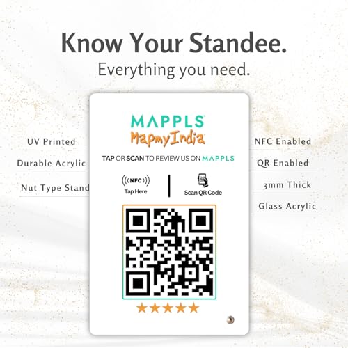 Mappls Review NFC Standee with QR Code by tinydabba - 3