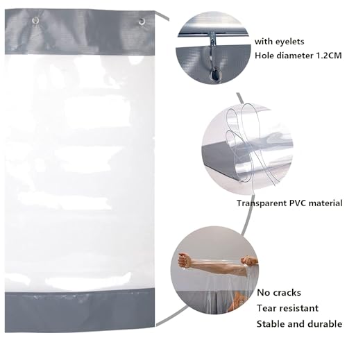 Bâche PVC transparente robuste et imperméable 1,5x4,8x3m extérieure - 3
