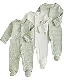 WYTbaby 3 Pack Baby Romper Cotton One Piece Newborn Jumpsuit Long Sleeve Bodysuit Baby Grows for 0-3 Months