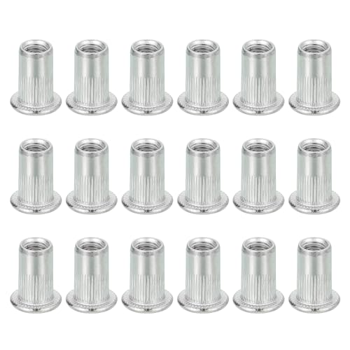 sourcing map 18Pcs #8-32 UNC Rivet Nut 304 Stainless Steel Rivet Nut Tool Hardware Nuts Suitable for Furniture, Decoration in Nuts Bolt Fastener, Silver