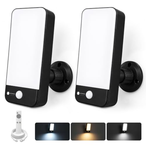 Rechargeable-Motion-Sensor-Outdoor-Wall-Light-10000mAh-2-Pack Rechargeable Motion Sensor Outdoor Wall Light, 10000mAh 2 Pack - Image 1