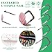 Yauhar 800Pcs 4mm 6mm 8mm 10mm J-Hook Ethernet Cable Nails Wire Clips with Steel Nails and 5/8
