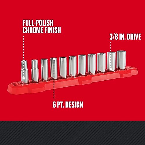 Image of CRAFTSMAN Socket Set, Metric, 3 /8 inch Drive, 6 Pt., 11Piece (CMMT12045)