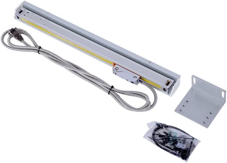 Linear Scale, Linear Scale High Precision 5um for DRO Encoder Optical Grating Glass Ruler Lathe Milling Machine (1 1000MM)