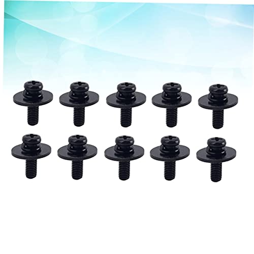 10 piezas de tornillos de fijación negros para tambor con arandelas para accesorios de montaje de tensores de tambor miniatura 3