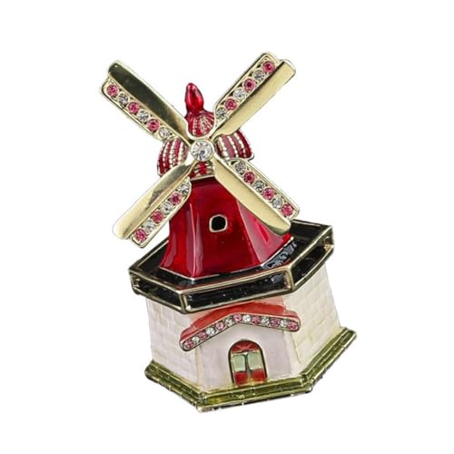 Artistics Red Enamel Windmill Jewelry Organizers Alloy Construction