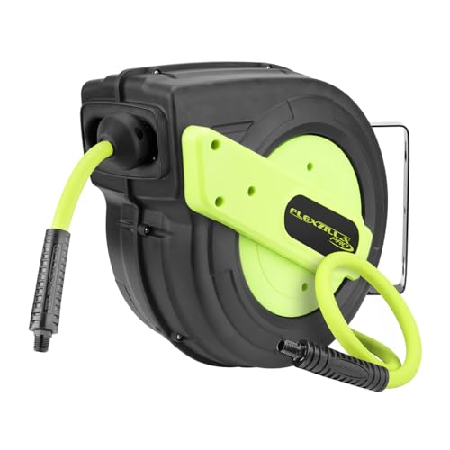 Flexzilla Pro Enclosed Plastic Retractable Air Hose Reel, 3/8