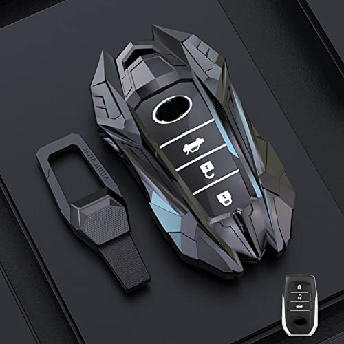 PXSMGSz Capa de porta-chaves de carro de liga de zinco, para Toyota Corolla Prius CHR RAV4 Prado Cam