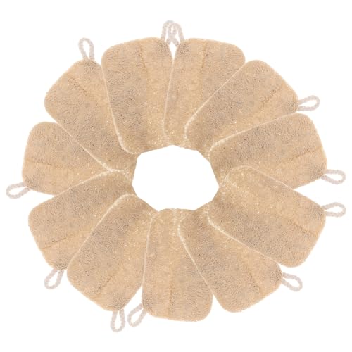 LIFKICH Paquete de 10 Esponjas de Cocina Naturales de Luffa para Fregar Platos y Utensilios, Herramienta Versátil Hogar y Uso Diario