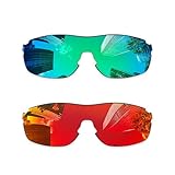 Combime 8 プレミアム偏光ミラー交換用レンズ Oakley EV Zero Path OO9308サングラス用 - グリーンミラー+ファイヤーレッドミラー