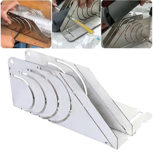 Precision 45° Rubber Insulation Pipe Cutter, Professional Foam Pipe Cutter Tool, Insulation Cutting Fixture, Satainless Steel Rubber Pipe Insulation Cutter Guide, Adjustable for 60-90mm Pipes