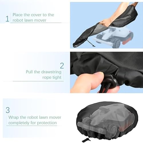 Bâche pour tondeuse à gazon extérieure haute résistance imperméable avec cordon de blocage