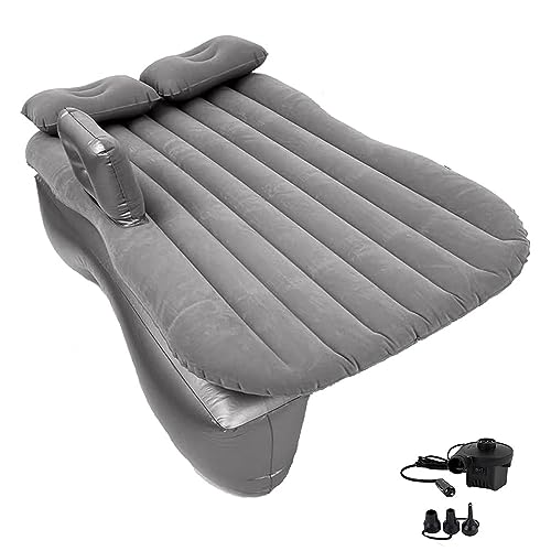 axGear Inflatable Car Travel Air Mattress Back Seat w/Pump 2 Air Pillows Car SUV Sleeping Mattress Universal Fit