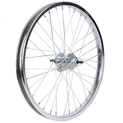 Sta Tru Rear Double Wall Bicycle Wheel - 20in - Bolt-On 3/8in x 110mm Coaster Brake - Silver - R406TR25CB