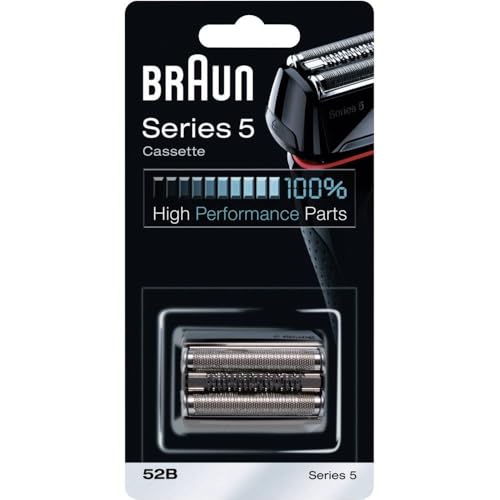 Braun 52B Noire, Tête De Rasoir De Rechange, Originale, Compatible Avec Les Rasoirs Series 5