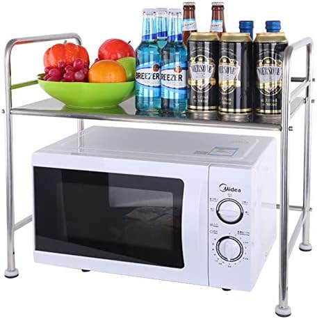Stainless Steel Microwave Oven RackStorage Toaster Shelf for Kitchen island Free Standing Units 1Tier