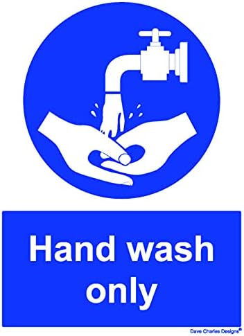 Hygiene Catering - Hand Wash Only - Self Adhesive Vinyl Sticker A5 150mm x 200mm The clearest Health and safety signs
