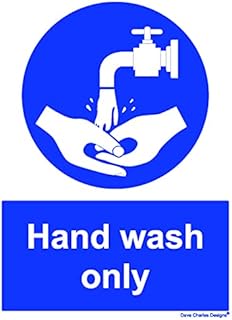 Hygiene Catering - Hand Wash Only - Self Adhesive Vinyl Sticker A5 150mm x 200mm The clearest Health and safety signs