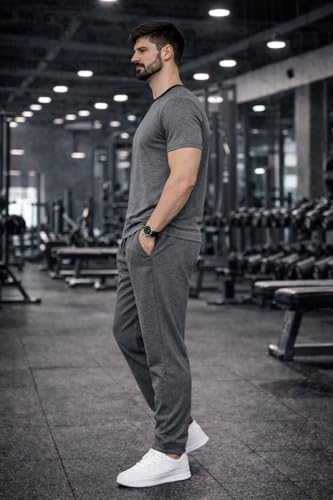 Image of Mack Jonney Men's Polyester Lycra Tracksuit | Lightweight Sports & Gym Wear | Comfortable Running & Training Track Suit for Men-MJ-184