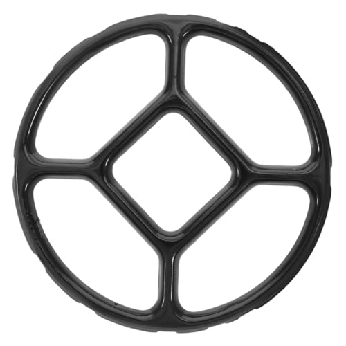 SOLUSTRE Soporte Antideslizante para Estufa de Gas de Esmalte Negro Resistente y Práctico Accesorio para Cocina Doméstica y Wok Fácil de Usar y Duradero