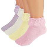 Breite Anwendung: Diese Mädchen Spitzen Söckchen mit Rüschen können mit Mary Jane Schuhe, Turnschuhe, niedliche Röcke und Kleid passen. Und geeignet für jeden Anlass und täglichen Kleid.