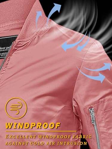Image of TACVASEN Men's Lightweight Jacket Casual Spring Fall Windbreaker Bomber Zip Up Coat with Pocket