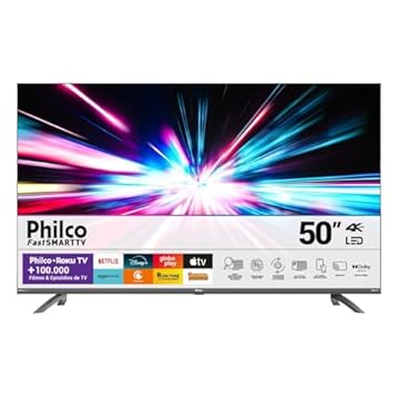 Smart TV 50” Philco PTV50G3ERSGB Led Roku TV Dolby Audio