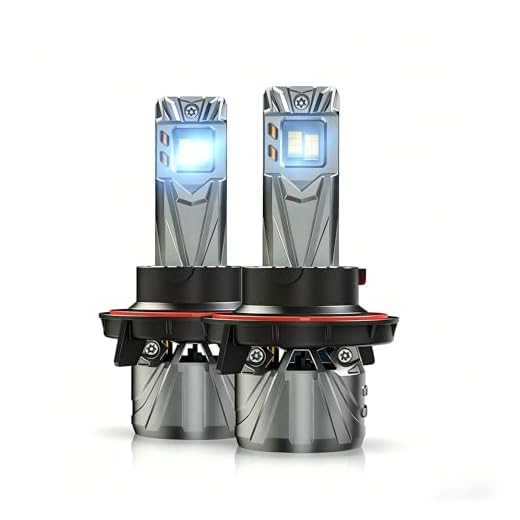 BEAMTECH H13 LED Headlight Bulbs, 16000LM 70W 6500K Extremely Super Bright 9008 30mm Heatsink Base CSP Chips Conversion Kit,Xenon White Small Size Halogen Replacement